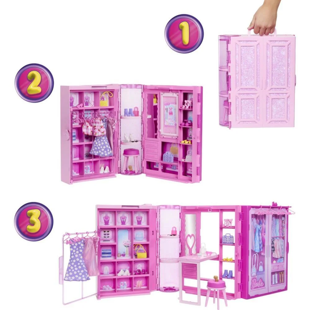 BARBIE FASHION CLOSET DOS SONHOS C/ACES E BON MATTEL (UNIDADE) - imagem 6