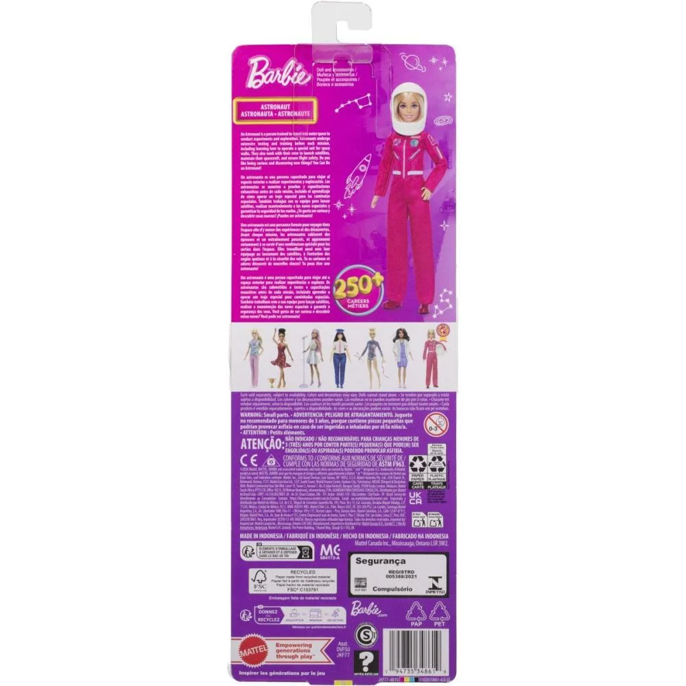 BARBIE PROFISSOES ASTRONAUTA COTY 2026 MATTEL (UNIDADE) - imagem 9