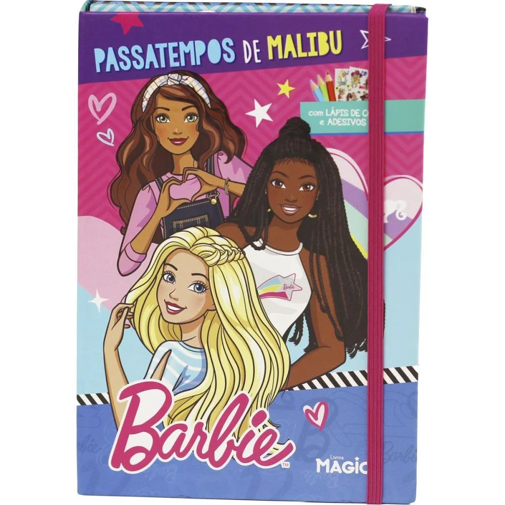 LIVRO COM ADESIVOS PASSATEMPO BARBIE C/LAPIS COR MAGIC KIDS (UNIDADE) - imagem 3