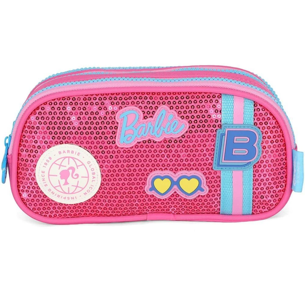 ESTOJO TRIPLO BARBIE PINK C/PAETE LUXCEL (UNIDADE) - imagem 2