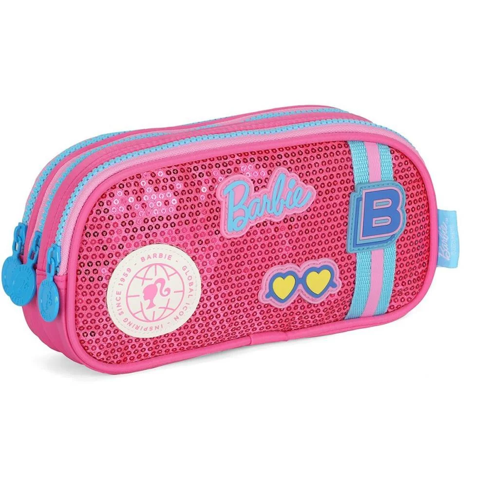 ESTOJO TRIPLO BARBIE PINK C/PAETE LUXCEL (UNIDADE) - imagem 3