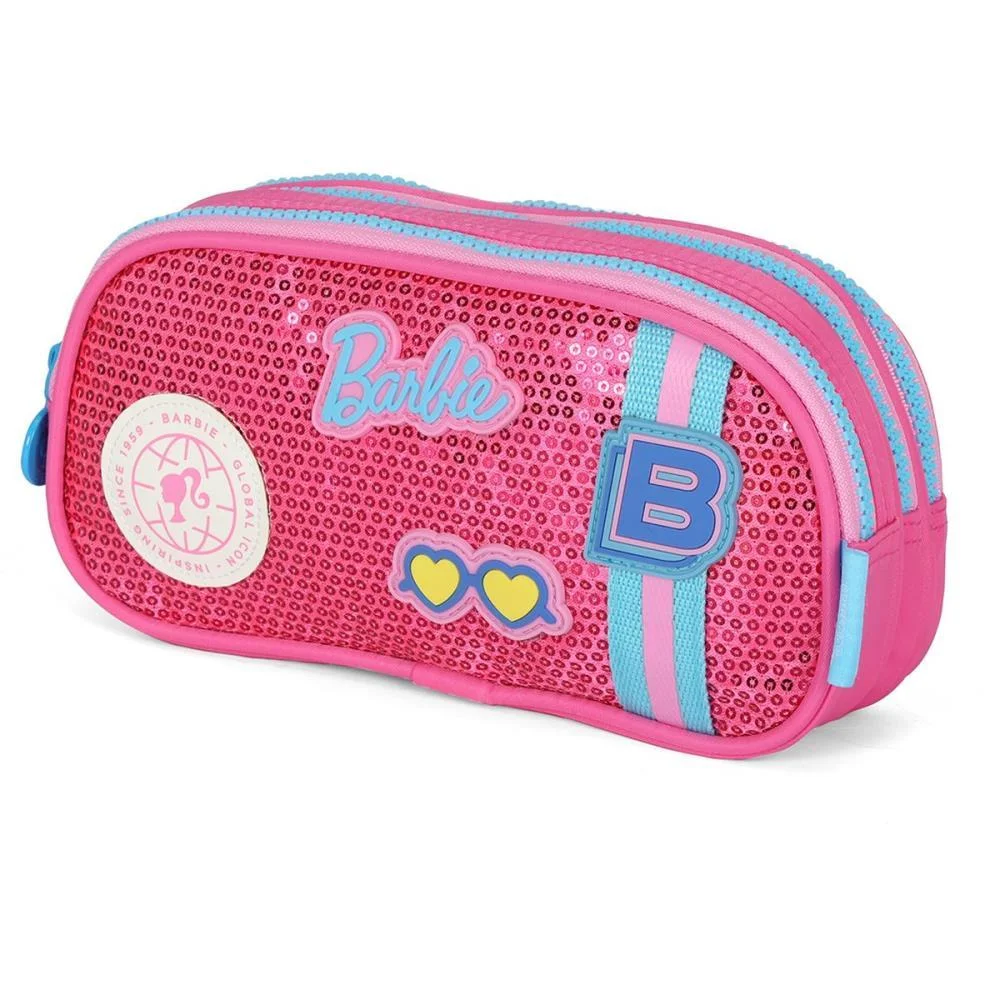 ESTOJO TRIPLO BARBIE PINK C/PAETE LUXCEL (UNIDADE) - imagem 5