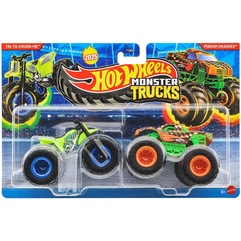 HOT WHEELS MONSTER TRUCKS VEÍCULO ESCALA 1:64 2-PACK (S) MATTEL (BL.C/02) - imagem 16