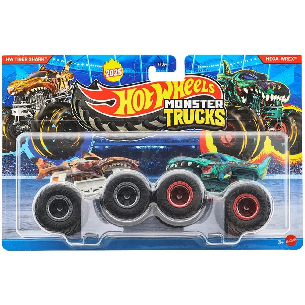 HOT WHEELS MONSTER TRUCKS VEÍCULO ESCALA 1:64 2-PACK (S) MATTEL (BL.C/02) - imagem 7