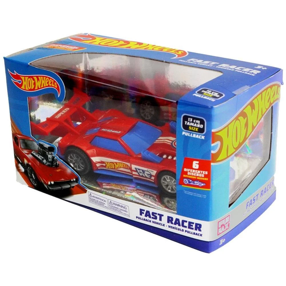 CARRINHO A FRICCAO HOT WHEELS FAST RACER LUZ/SOM MULTIKIDS (UNIDADE) - imagem 9