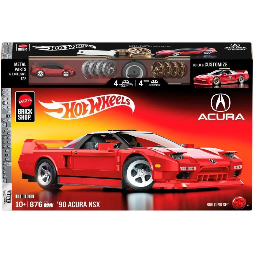 HOT WHEELS BRICK SHOP ELITE ACURA NSX 90 1:16 876PCS MATTEL (UNIDADE) - imagem 13