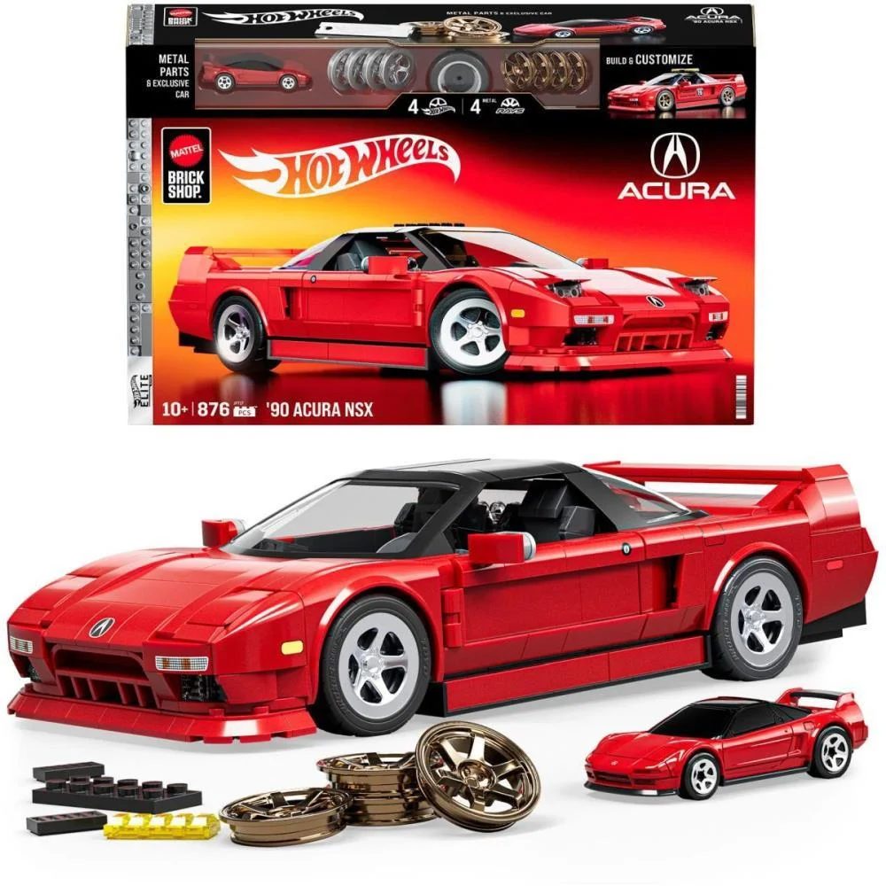 HOT WHEELS BRICK SHOP ELITE ACURA NSX 90 1:16 876PCS MATTEL (UNIDADE) - imagem 3