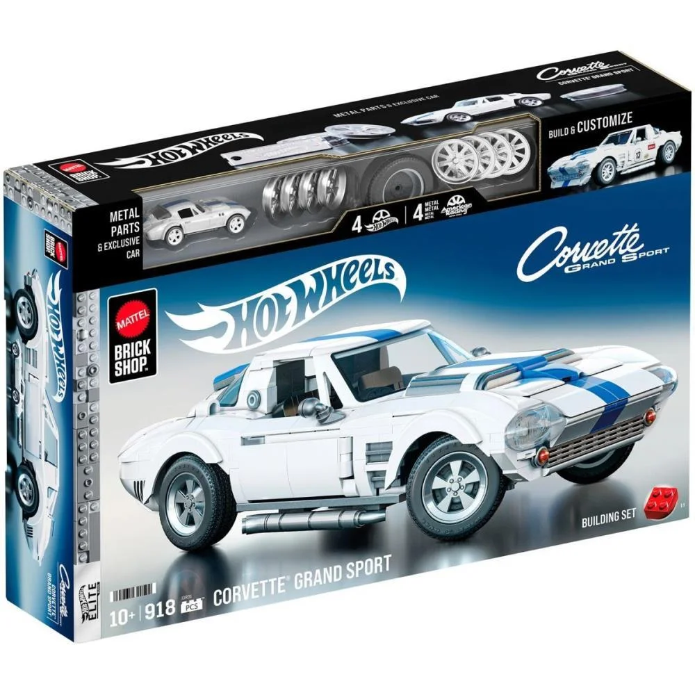 HOT WHEELS BRICK SHOP ELITE CORVETTE GRAND 1:16 918P MATTEL (UNIDADE) - imagem 13