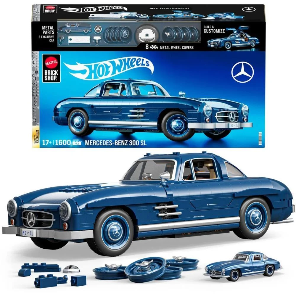 HOT WHEELS BRICK SHOP MERCEDES-BENZ 300SL 1:12 1600P MATTEL (UNIDADE) - imagem 2
