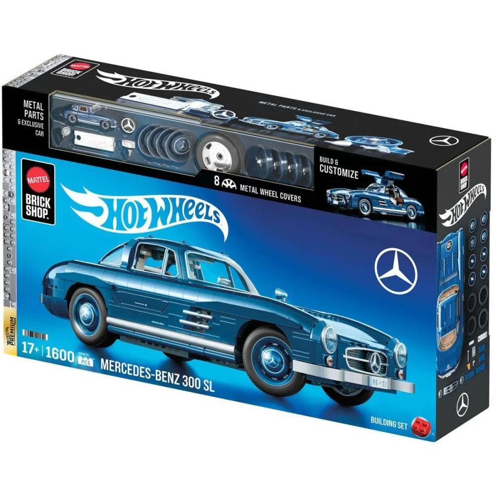 HOT WHEELS BRICK SHOP MERCEDES-BENZ 300SL 1:12 1600P MATTEL (UNIDADE) - imagem 13