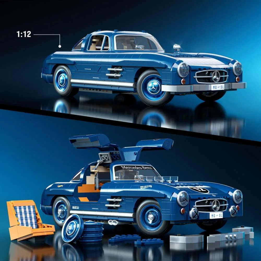 HOT WHEELS BRICK SHOP MERCEDES-BENZ 300SL 1:12 1600P MATTEL (UNIDADE) - imagem 5