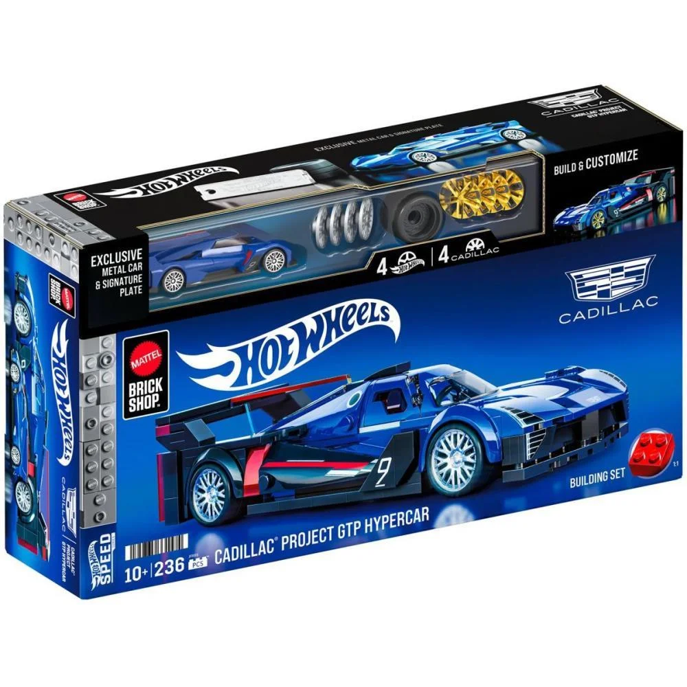 HOT WHEELS BRICK SHOP CADILLAC PROJECT GTP 1:32 236P MATTEL (UNIDADE) - imagem 13