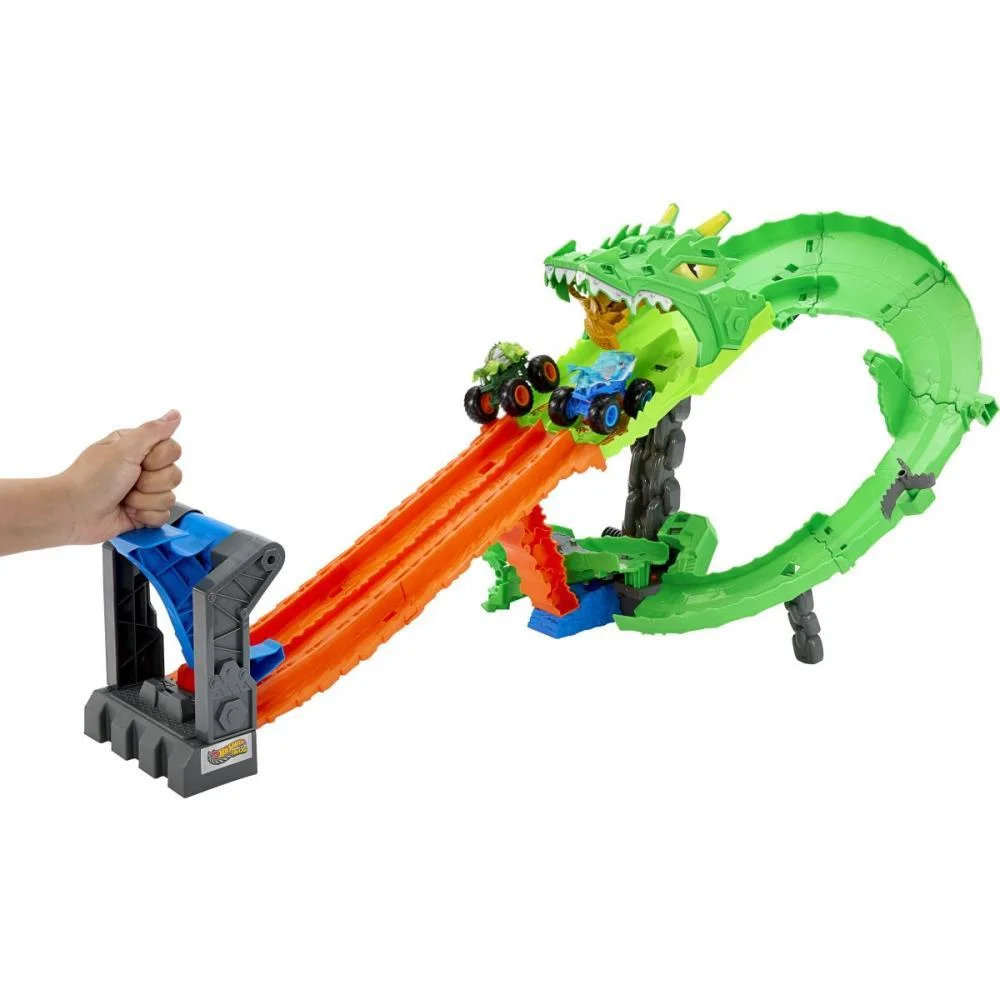 HOT WHEELS MONSTER TRUCKS DESTRUICAO DO DRAGAO MATTEL (UNIDADE) - imagem 4