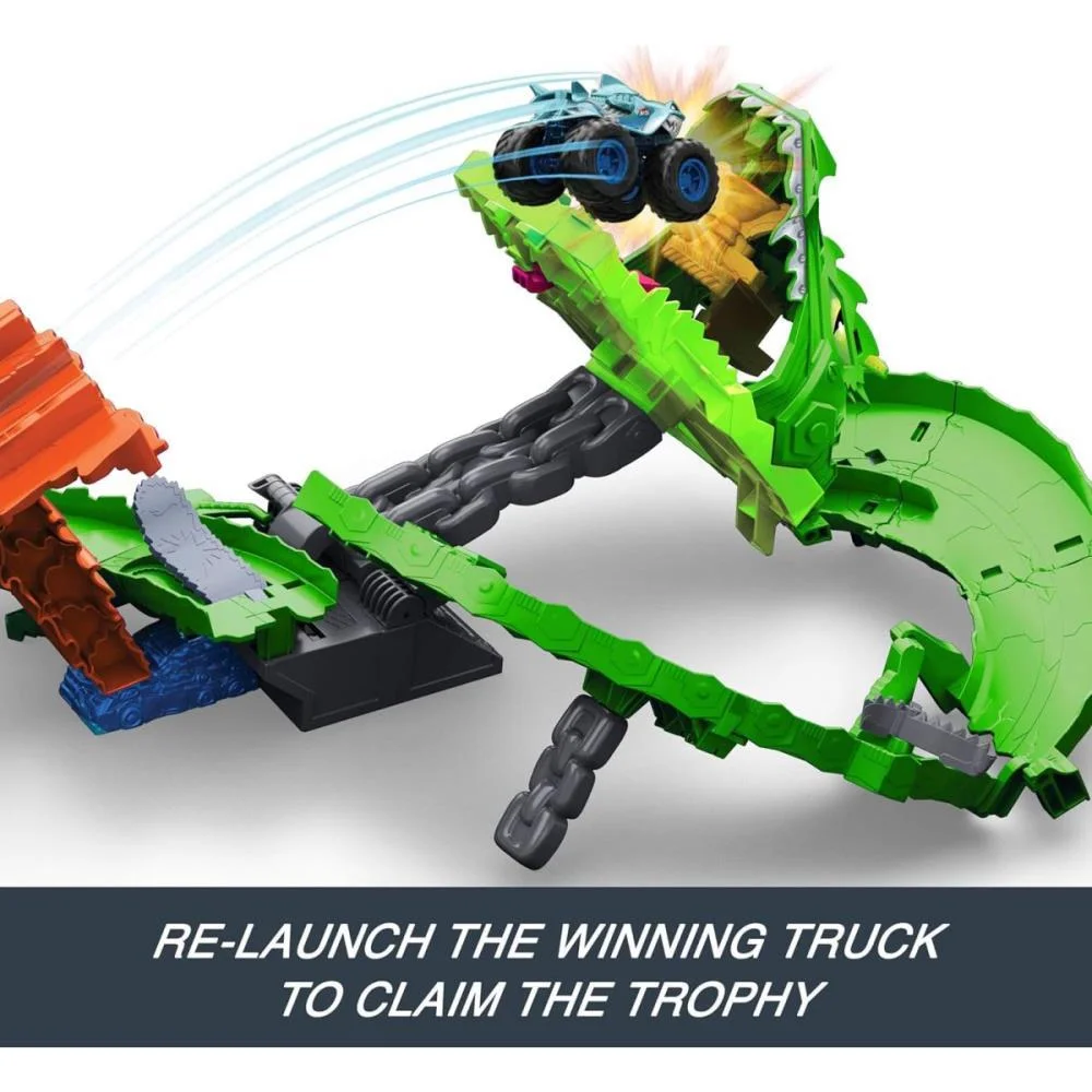 HOT WHEELS MONSTER TRUCKS DESTRUICAO DO DRAGAO MATTEL (UNIDADE) - imagem 8