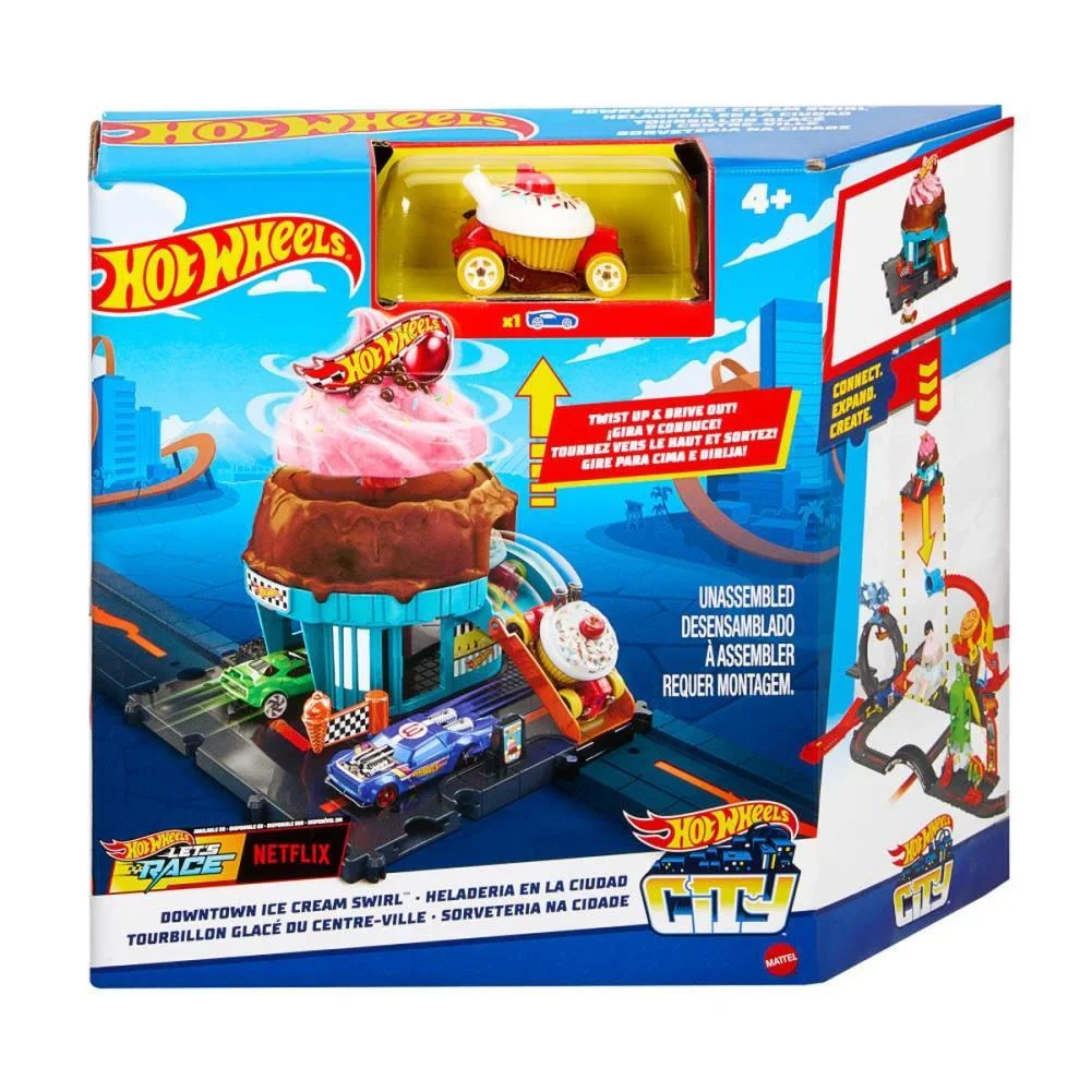 HOT WHEELS PISTA CITY CONJUNTO SORVETERIA MATTEL (UNIDADE) - imagem 8