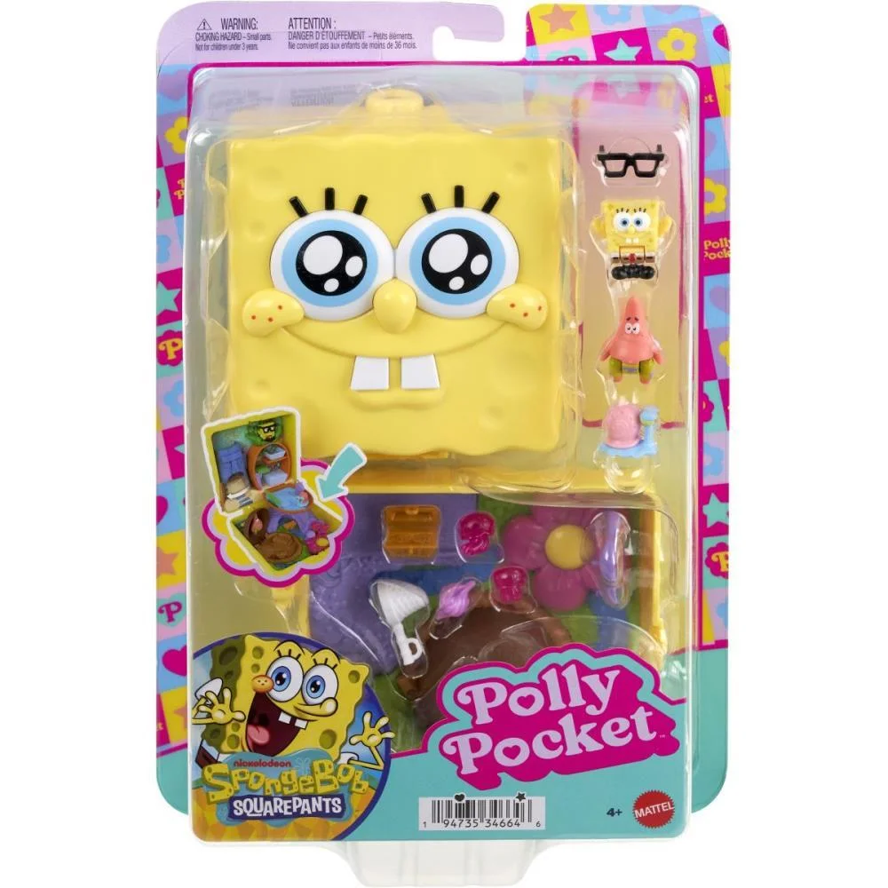 POLLY POCKET MICRO CONJ. BOB ESPONJA FENDA DO BIQ MATTEL (UNIDADE) - imagem 4