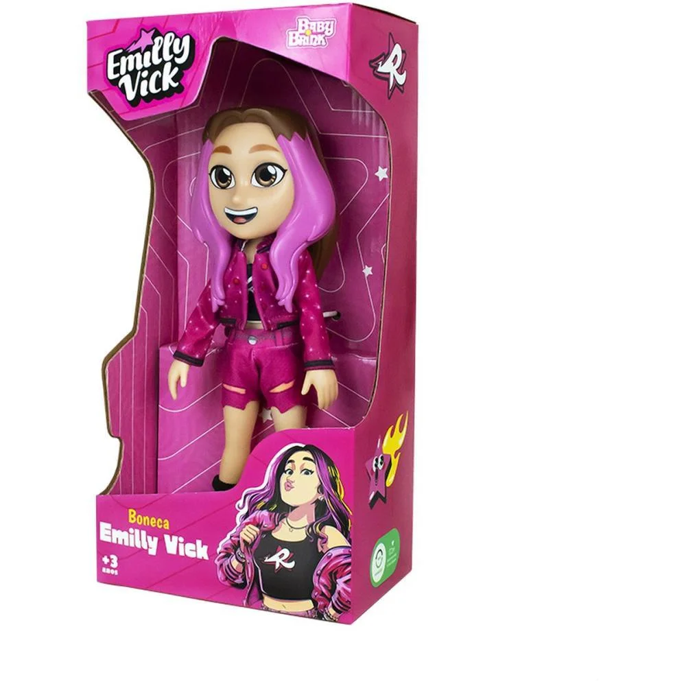 BONECO E PERSONAGEM DOS ROSA EMILLY VICK 25CM BABY BRINK (UNIDADE) - imagem 4