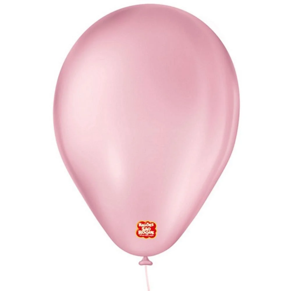 BALÃO 6,5 LISO ROSA CLARO CLASSIC SAO ROQUE COM 50 UNIDADES - imagem 3