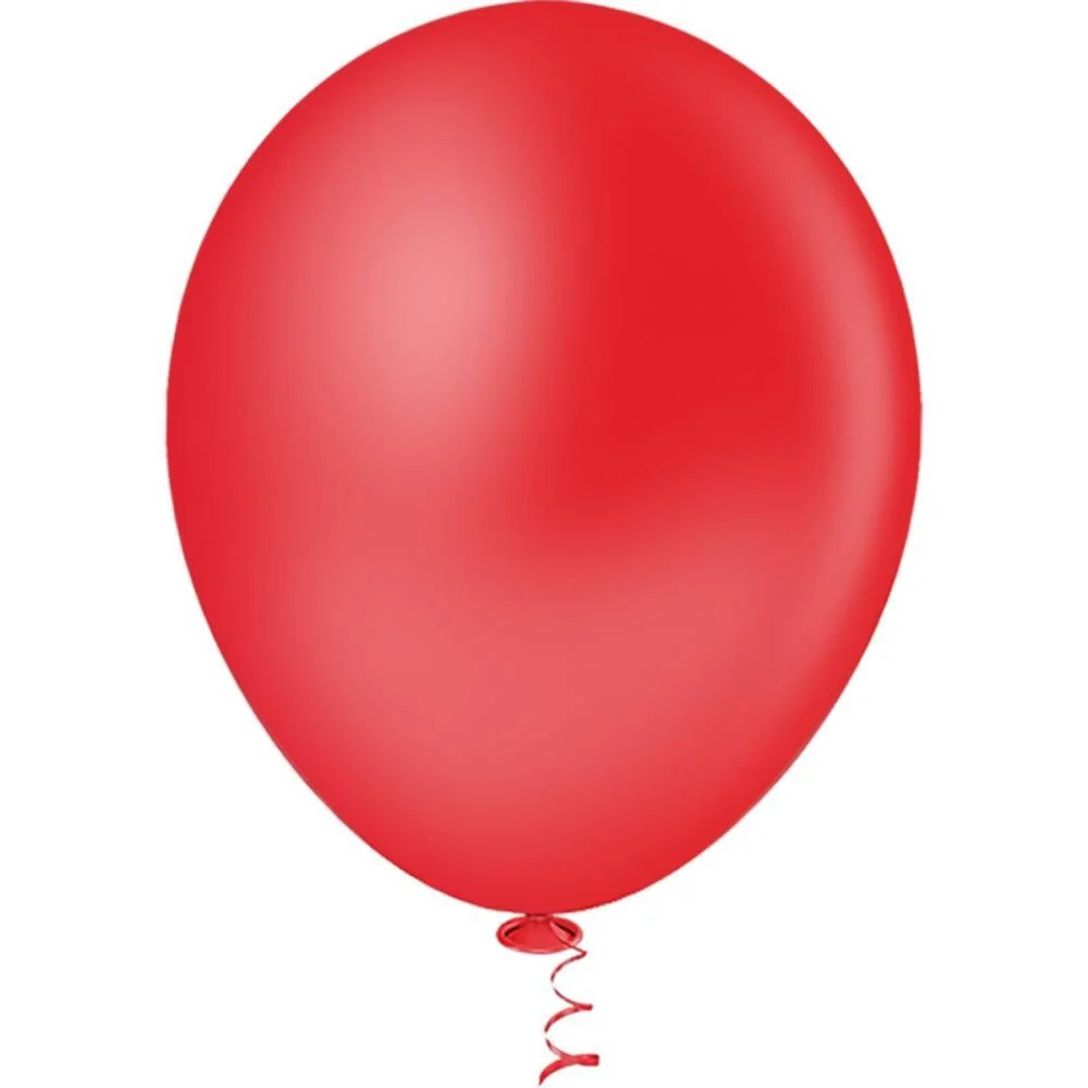 BALÃO 5 LISO VERMELHO RIBERBALL COM 50 UNIDADES - imagem 2