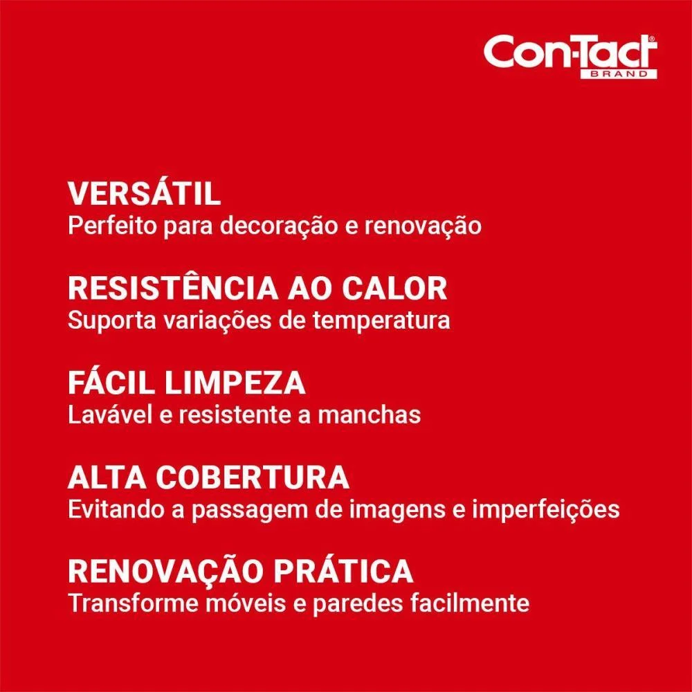 CONTACT LISO 45CMX10M BRILHO VERMELHO CONTACT (ROLO) - imagem 5
