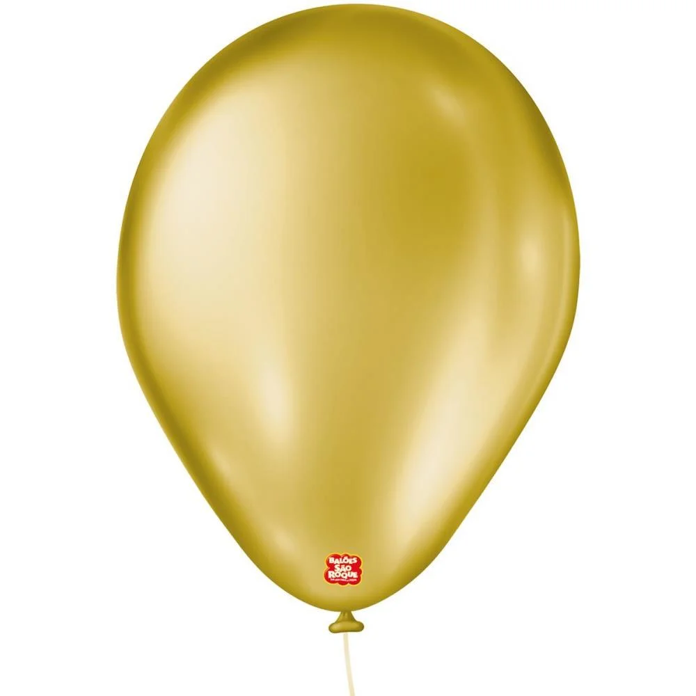 BALAO 7 LISO CINTILANTE OURO SAO ROQUE (PCT.C/50) - imagem 2
