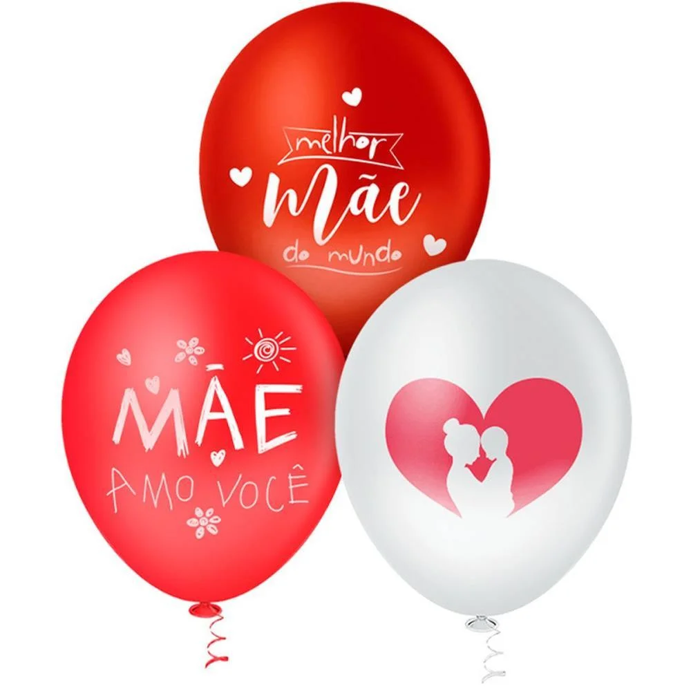 BALAO 9 DECORADO MAMAE (S) RIBERBALL (PCT.C/25) - imagem 3