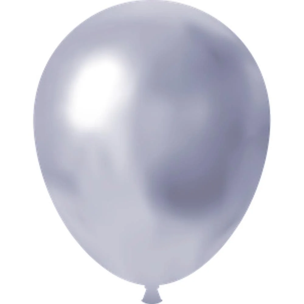 BALAO 9 LISO PRATA METALICO CROMADO FESTCOLOR (PCT.C/25) - imagem 3