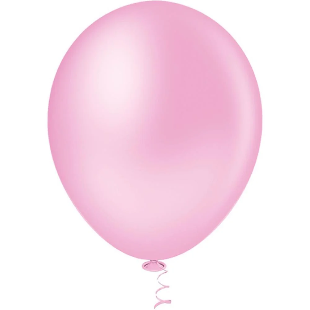 BALAO 9 LISO ROSA BABY GRAN FESTA RIBERBALL (PCT.C/50) - imagem 3