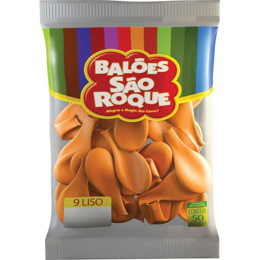 BALAO 9 LISO LARANJA MANDARIM SAO ROQUE (PCT.C/50) - imagem 4