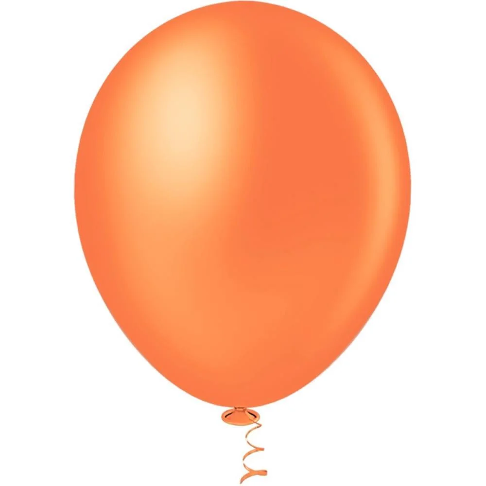 BALAO 9 LISO LARANJA GRAN FESTA RIBERBALL (PCT.C/50) - imagem 2