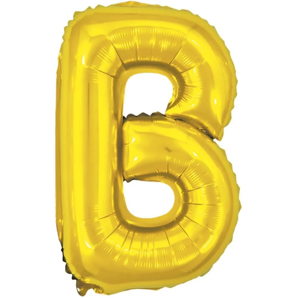 BALAO METALIZADO LETRA B DOURADO 40CM. MAKE+  - imagem 2
