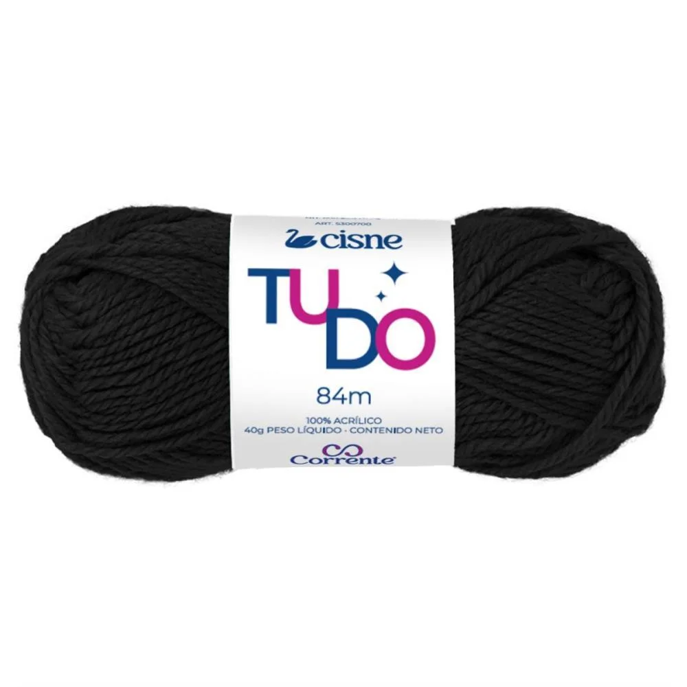 LA TRICO CISNE TUDO 000N 40G PRETO COATS CORRENTE (PCT.C/05) - imagem 3