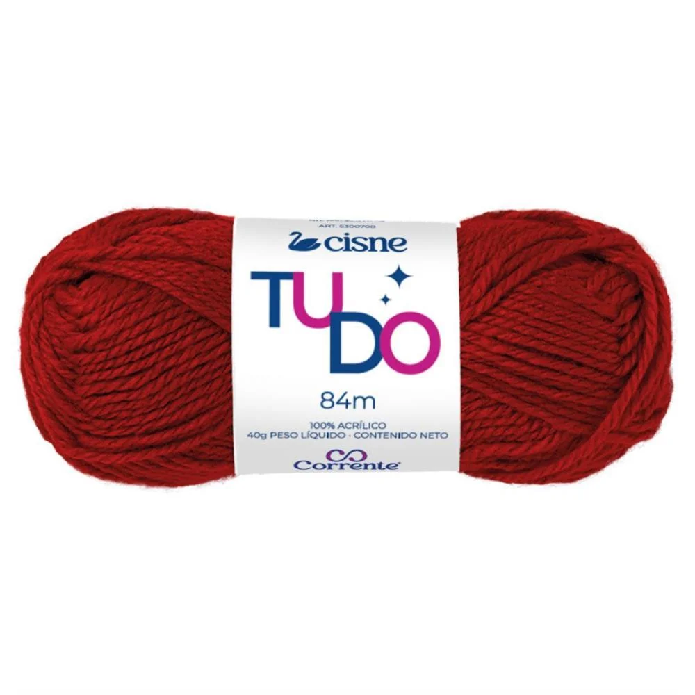 LA TRICO CISNE TUDO 00335 40G VERMELHO ESCURO COATS CORRENTE (PCT.C/05) - imagem 2