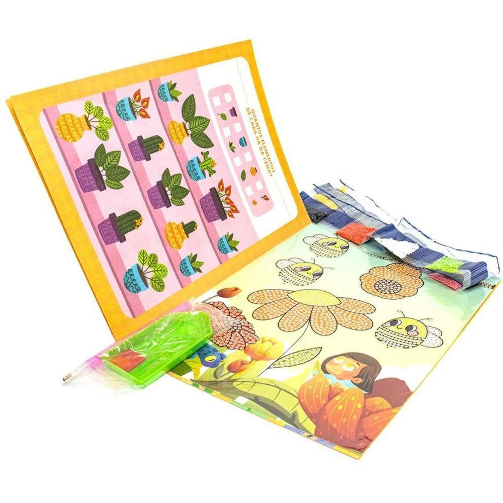 LIVRO COM ADESIVOS PINTURA C/DIAMANTES DOCES CORA TODOLIVRO  - imagem 4