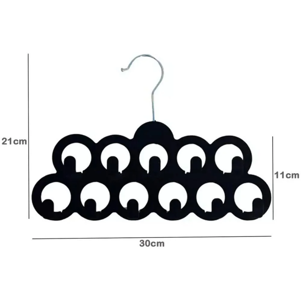 CABIDE VELUDO PRETO P/ LENÇOS/CINTOS ORDENE  - imagem 3