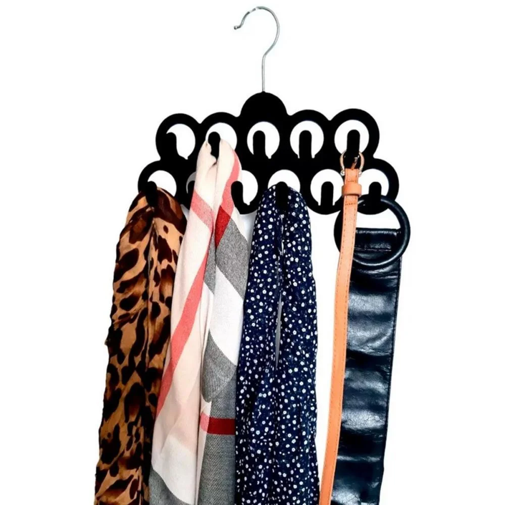 CABIDE VELUDO PRETO P/ LENÇOS/CINTOS ORDENE  - imagem 6