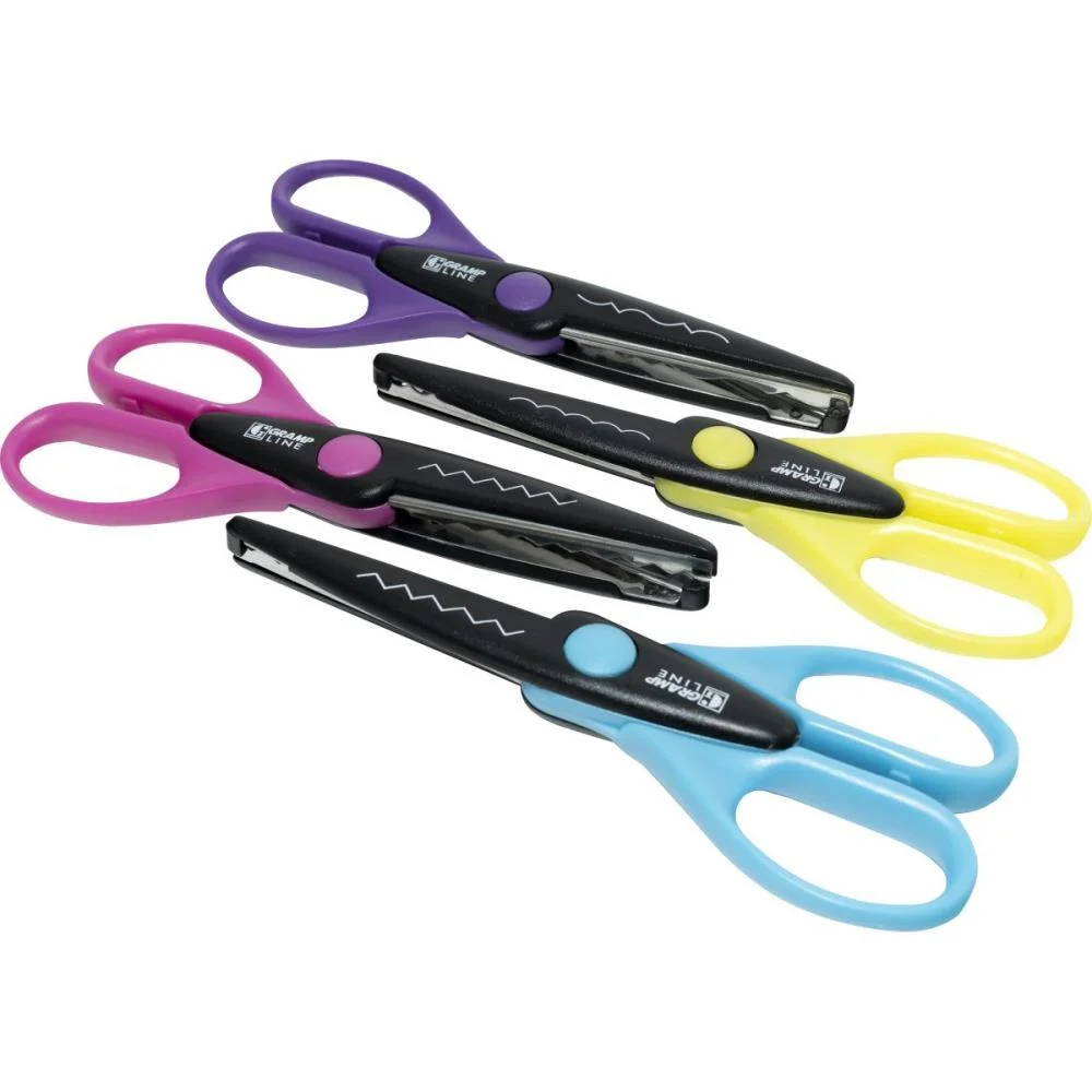 TESOURA ARTESANAL DECORATIVA ZIG ZAG G4408 COLOR GRAMP LINE (POTE-12) - imagem 3