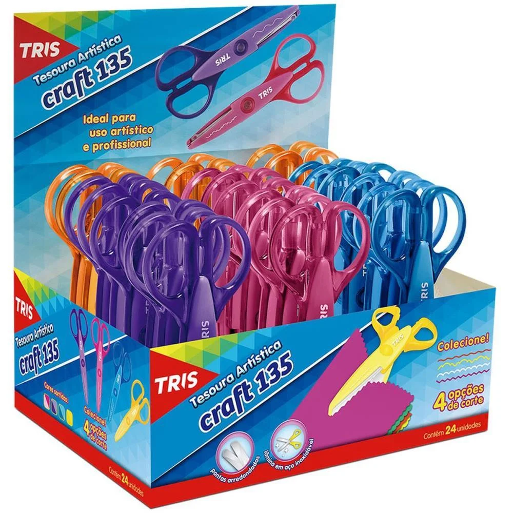 TESOURA ARTESANAL TRIS CRAFT 135 13,5CM.4CORTES SUMMIT (DP.C/24) - imagem 4