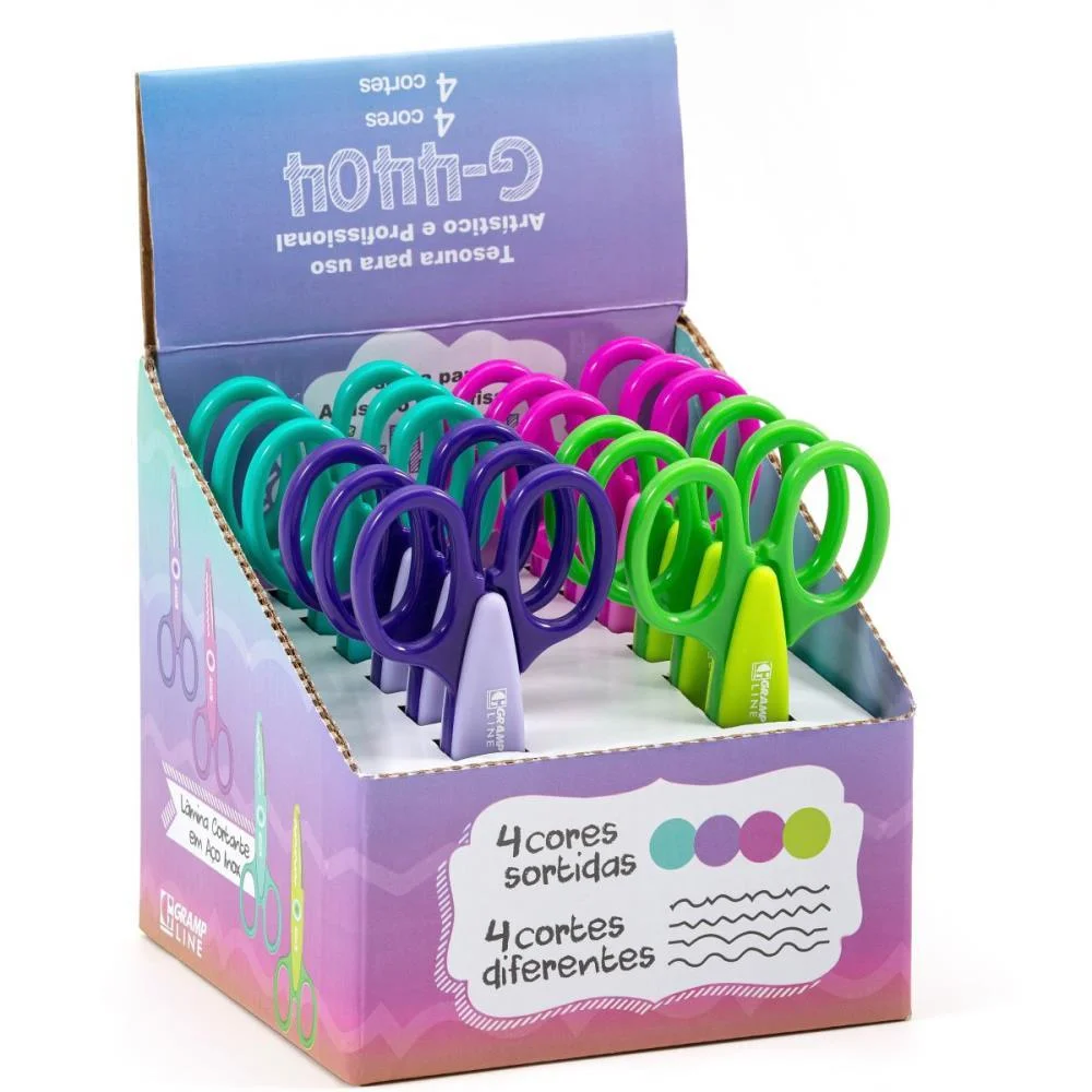 TESOURA ARTESANAL PICOTAR G-4404 13,5CM (S) GRAMP LINE (DP.C/12) - imagem 3