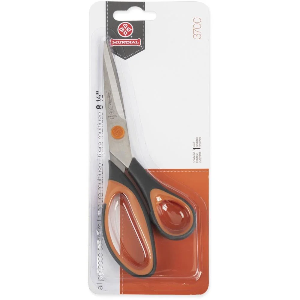 TESOURA MULTIUSO 3700 LARANJA/GF 22CM MUNDIAL (BLISTER) - imagem 5