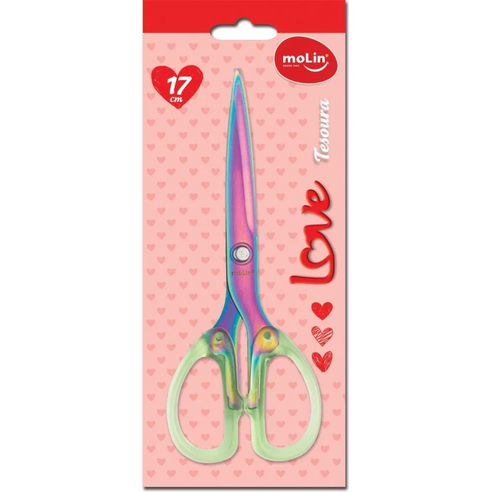 TESOURA RAINBOW TITANIUM 17CM MOLIN  - imagem 4