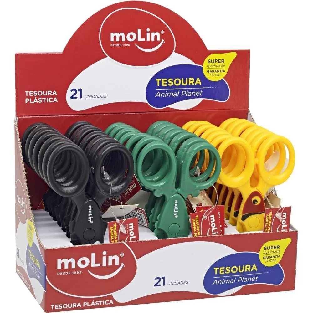 TESOURA ANIMAL PLANET 3MOD. PLÁSTICA MOLIN (DP.C/21) - imagem 2