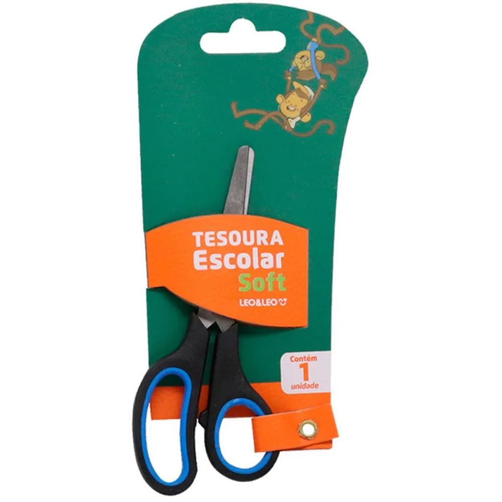 TESOURA ESCOLAR SOFT 14CM PARA 3 DEDOS (S) LEONORA (DP.C/24) - imagem 6