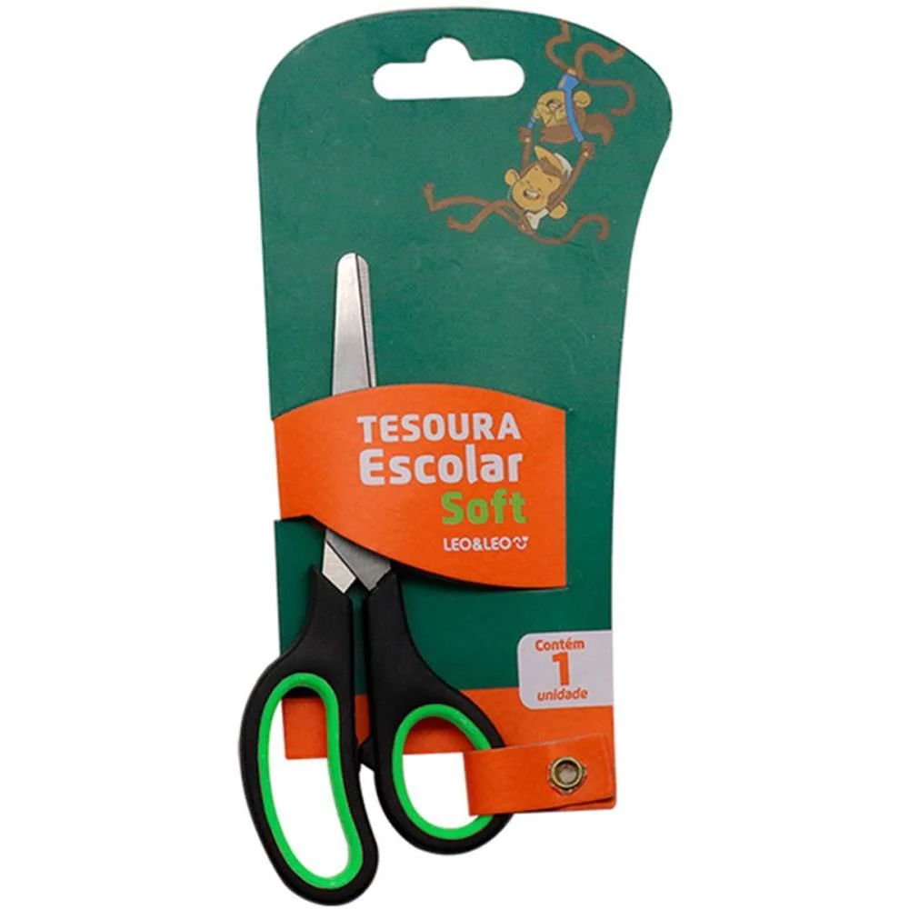 TESOURA ESCOLAR SOFT 14CM PARA 3 DEDOS (S) LEONORA (DP.C/24) - imagem 7