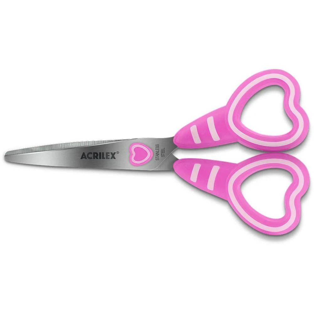 TESOURA ESCOLAR CORACAO S/PONTA CORES SORTIDAS ACRILEX (CX.C/12) - imagem 4