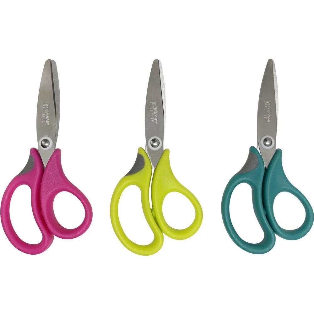 TESOURA ESCOLAR CURVA P/EVA G-0130 CORES (S) GRAMP LINE  - imagem 2