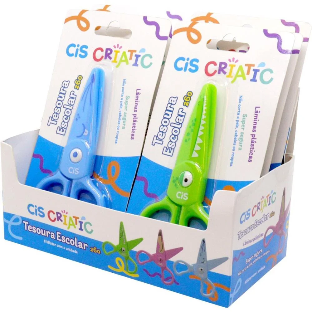 TESOURA ESCOLAR CIS CRIATIC KS260 SORTIDA SERTIC (DP.C/06) - imagem 2