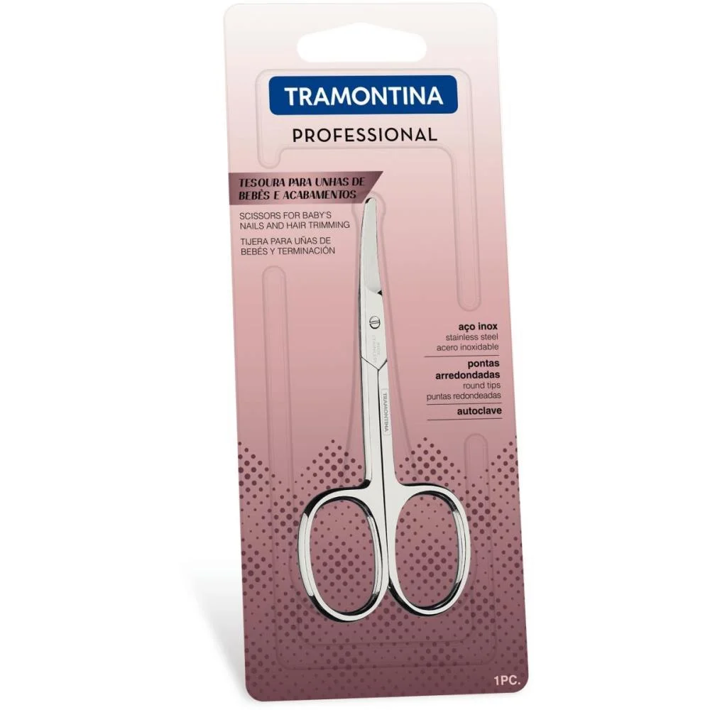 TESOURA HIGIENE PESSOAL P/UNHA BEBÊ ACO INOX TRAMONTINA  - imagem 6