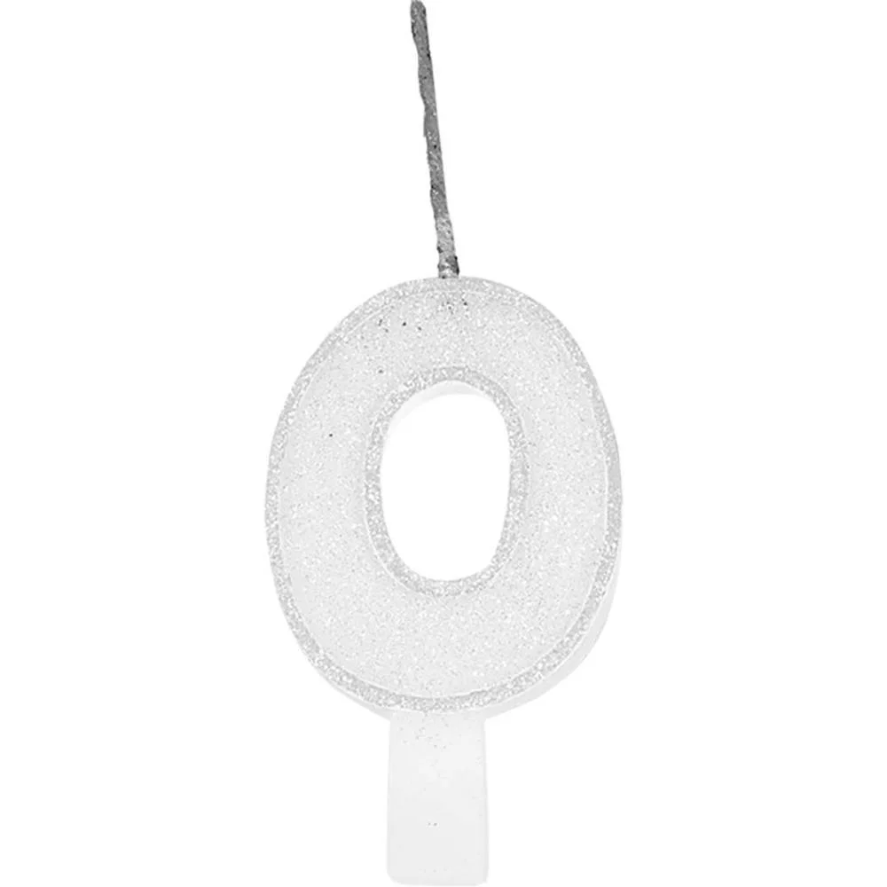 VELA PARA ANIVERSARIO N.00 BRANCA GLITTER FESTCOLOR (CX.C/10) - imagem 3