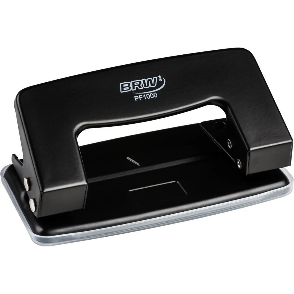 PERFURADOR DE PAPEL METAL 2 FUROS P/10FLS PRETO BRW (UNIDADE) - imagem 2